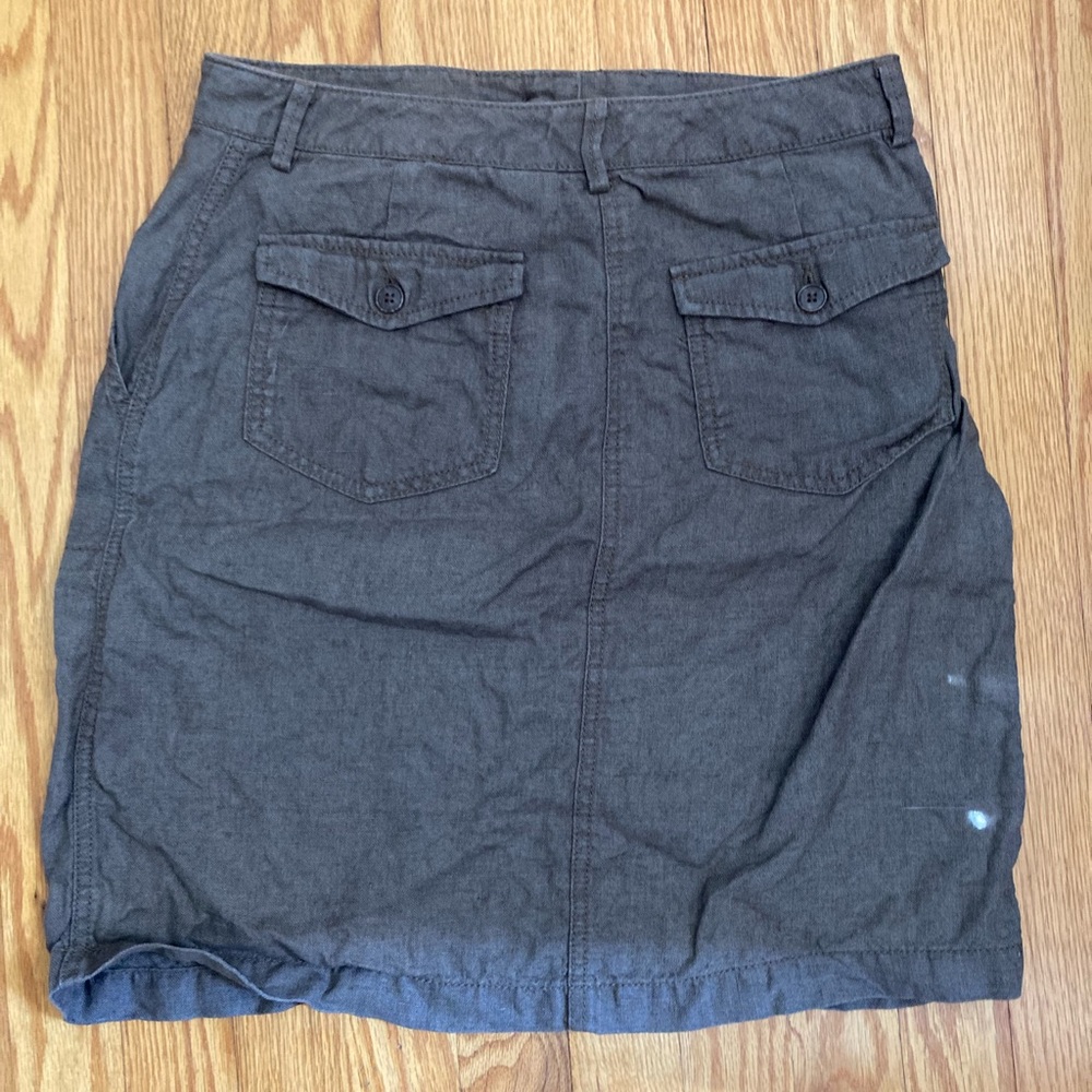 Brown L.L. Bean Linen Skirt ✨🌼✨🌼✨ - Picture 4 of 8